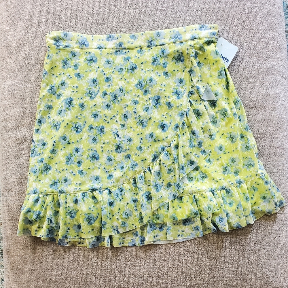 Faux wrap mini skirt